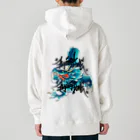 Flying boneの青《降り》龍 Heavyweight Hoodie