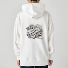 Dragon_4_ALLの龍神・龍（ウエア）：裏プリ白龍１「Dragon 4 ALL」 Heavyweight Hoodie