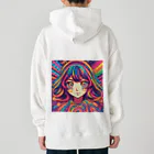 NonsenseCatのサイケ少女 Heavyweight Hoodie