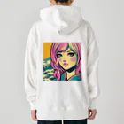 Sunlit Horizonの令和・浮世絵ギャル Heavyweight Hoodie