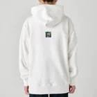 Second-topのオーロラと一輪の花 Heavyweight Hoodie