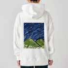 屋根裏部屋の山と夜空 Heavyweight Hoodie