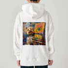 AQUAMETAVERSEの犬のぼくが画家だよ何か？ アメジスト 2046 Heavyweight Hoodie