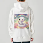 幸運アイテムデポの金運アップのファンシー白蛇ちゃん Heavyweight Hoodie