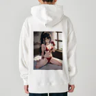 白尻のセクシー美少女アニメキャラクターグッズ Heavyweight Hoodie