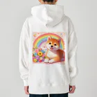 癒しのショップの夢の中の柴犬 Heavyweight Hoodie