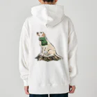 犬グッズの店しえるぶるーのマフラー犬　ラブラドルレトリバー Heavyweight Hoodie