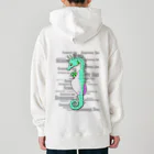 LalaHangeulのSeahorse Dad　グリーン　バックプリント Heavyweight Hoodie