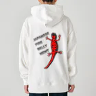 LalaHangeulのJAPANESE FIRE BELLY NEWT (アカハライモリ)　　バックプリント Heavyweight Hoodie