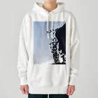 シアン猫の植物図鑑の三日月とグリーンネックレス Heavyweight Hoodie