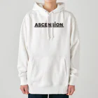 TシャツジャパンSUZURI店🇯🇵のアセンション（ASCENSION）黒文字 Heavyweight Hoodie