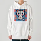 A31eの狛猫のミケ「はーとびーと」 Heavyweight Hoodie