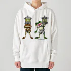 もむのふの爬虫類グッズやさんの龍燈鬼・天燈鬼コンビプリント Heavyweight Hoodie