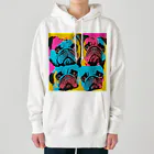 TakashiSのsurprised face pug Heavyweight Hoodie