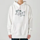 GOODS SHOP【そぞろな小窓】 SUZURI店の【ぎがといっしょ】《紺線》 Heavyweight Hoodie