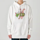 須田ふくろうのレトロ感溢れるジャケットうさぎとクリームソーダ「ジャケうさ」 Heavyweight Hoodie