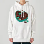 Kotetsu diary(SUZURI店)のシェルティ×チョコ(ミントカラー) Heavyweight Hoodie