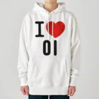 한글팝-ハングルポップ-HANGEUL POP-のI LOVE 이-I LOVE 李・イ- ロゴ Heavyweight Hoodie