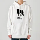 bow and arrow のパグ犬 Heavyweight Hoodie