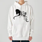 穴馬先生の競馬グッズストアの「穴馬専科！穴党必見！」（クリアバージョン） Heavyweight Hoodie