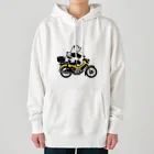 へっぽこデザインのクロスカブ　綺麗な黄色 Heavyweight Hoodie