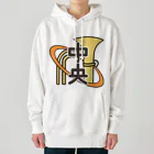 TubamanShowのチューバ中央中学校章 Heavyweight Hoodie