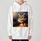 toshiオリジナルshopのフワフワにゃんこのイラストグッズ Heavyweight Hoodie