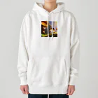 幸せアートワールドの可愛いハムスターの冒険 Heavyweight Hoodie