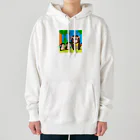 cocodonの森の中のマントヒヒ親子 Heavyweight Hoodie