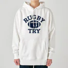 sports_tower スポーツタワーのラグビー・RUGBY・単色・グッズ・デザイン・楕円形ボール・イラスト・スポーツ・Tシャツ・男子・女子・かっこいい・かわいい・選手・ラガーマン・インゴール・ラグビーユニオン・ラグビーリーグ Heavyweight Hoodie