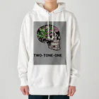 セト神配達員＠漫画のTWO-TONE-ONE ボタニカル柄ドクロ Heavyweight Hoodie