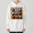 オクさんのBuzzショップのハロウィンお菓子なキャラクターズ Heavyweight Hoodie