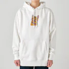 ネコフスキの鮮やかな凛々しい猫さんのイラストグッズ Heavyweight Hoodie