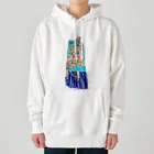 KeishopCreations - 日本の美をあなたにのハンドメイドリメイク着物青 Heavyweight Hoodie