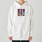 Ryuu_0925のキュートなキャラクターたちの冒険 Heavyweight Hoodie