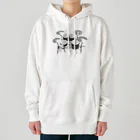 SABUROのモノクロ　ドラムセット Heavyweight Hoodie