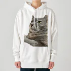 グレージュ猫ロッタン🐈‍⬛の緊張ロッタン Heavyweight Hoodie