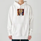 DJシャークのドット絵ライオン Heavyweight Hoodie