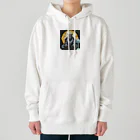 umakoiの満月を背景に祀られる狼男の像のドット絵 Heavyweight Hoodie