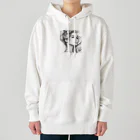 moribouの髪をかき上げる女性アートグッズ Heavyweight Hoodie