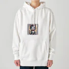 じゅんじゅんのキャップ猫 Heavyweight Hoodie