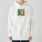 AIワクワクのイラストのきつね Heavyweight Hoodie