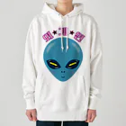 LalaHangeulの외계인(宇宙人) ハングルデザイン Heavyweight Hoodie