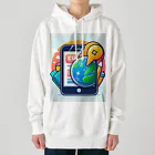 ワンダーワールド・ワンストップのスマホとユニークなキャラクター Heavyweight Hoodie