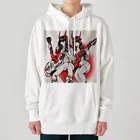 HELLOの赤デビル女ダ・ゾーン Heavyweight Hoodie