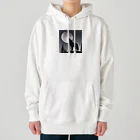 しるえっとの月に遠吠えする狼 Heavyweight Hoodie