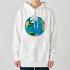 コチ(ボストンテリア)の地球(ドット絵) Heavyweight Hoodie