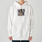 hiro-stickerの黒髪ビューティ Heavyweight Hoodie