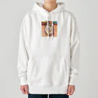 かわいいキャラクターのちょーかわいいハムスターイラストグッズ Heavyweight Hoodie