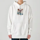 With-a-smileのサーフィン犬 Heavyweight Hoodie